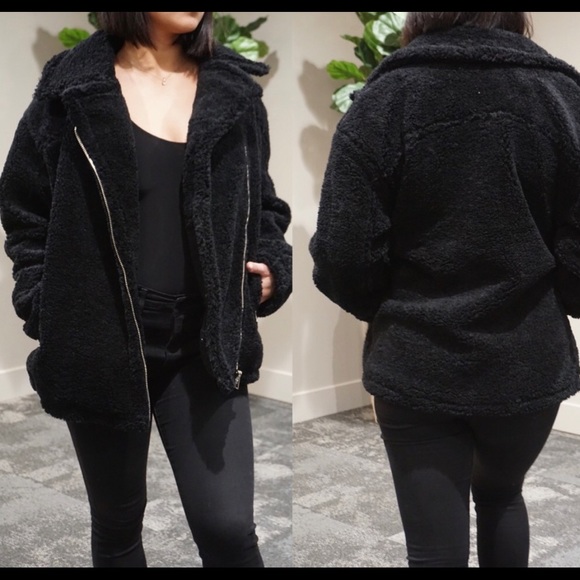 Bomber Jacket- Black - Picture 1 of 4